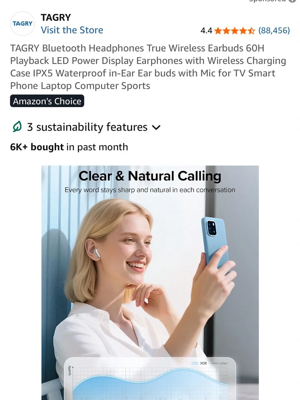 White & Silver True Wireless Bluetooth Earbuds with LED Charging Case